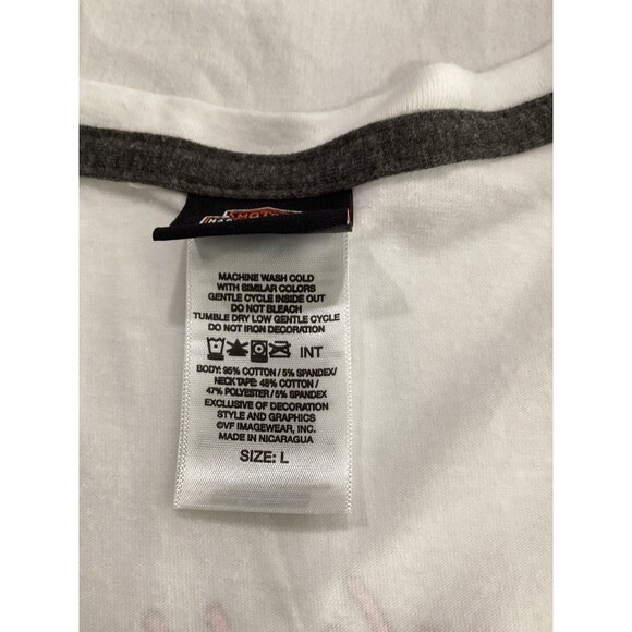 Harley Davidson T-Shirt Women's Size L Color White Motorcycle V-Neck Sequined - Picture 5 of 7